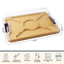 Load image into Gallery viewer, Flip, Serve &amp; Store® Charcuterie Board with Locking Lid