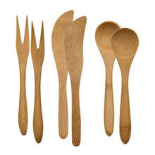 Load image into Gallery viewer, Bamboo Charcuterie and Serving Tool Set, 6-Piece
