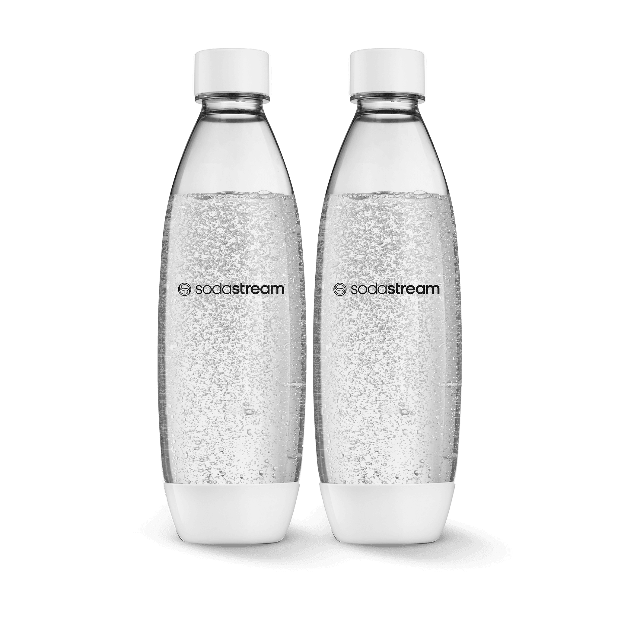 SodaStream 1 liter Slim dishwasher safe bottles-twin pack - white