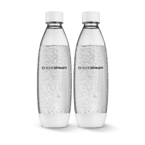 *****SodaStream 1 liter Slim dishwasher safe bottles-twin pack - white*****