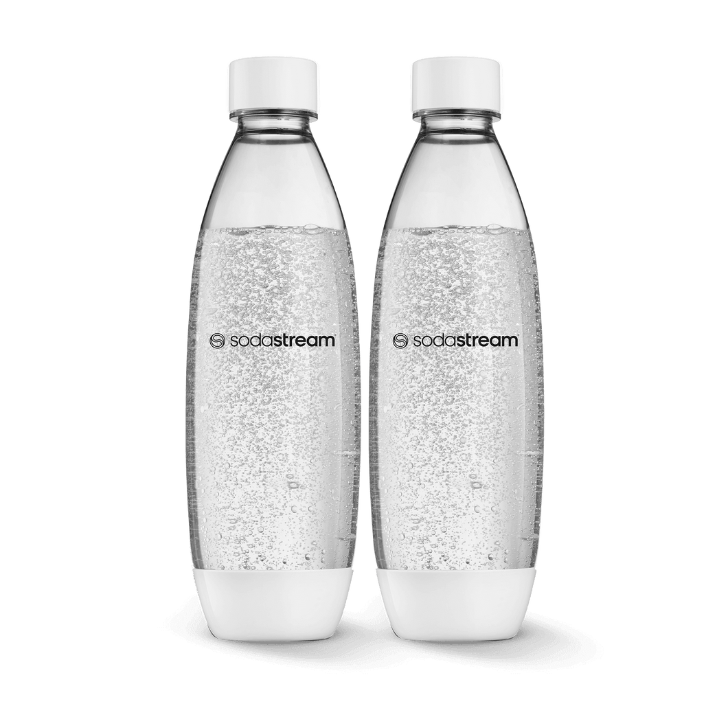 *****SodaStream 1 liter Slim dishwasher safe bottles-twin pack - white*****