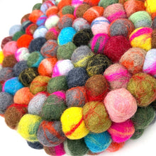 Load image into Gallery viewer, Marbled Multi-color Felt Ball Trivet