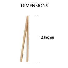 Load image into Gallery viewer, HIC Kitchen Toast Tongs, Bamboo, 12in