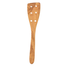 Load image into Gallery viewer, Eddingtons Italian Olive Wood Pierced Spatula, 12in