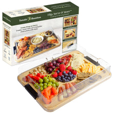 Load image into Gallery viewer, Flip, Serve &amp; Store® Charcuterie Board with Locking Lid