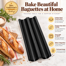 Load image into Gallery viewer, Mrs. Anderson's Baking Non Stick Double Baguette Pan