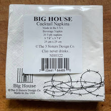 Load image into Gallery viewer, Big House Cocktail Napkins, Clay never drinks alone unless..