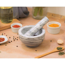Load image into Gallery viewer, HIC Kitchen Marble Mortar And Pestle, 4in
