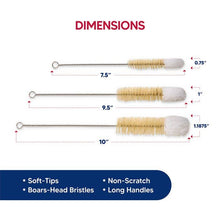 Load image into Gallery viewer, HIC Kitchen Soft Tip Cleaning Brushes, Set Of 3