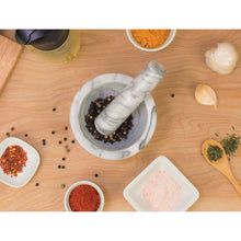 Load image into Gallery viewer, HIC Kitchen Marble Mortar And Pestle, 4in