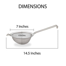 Load image into Gallery viewer, HIC Kitchen Double Mesh Strainer, 7in