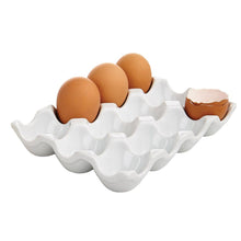 Load image into Gallery viewer, Porcelain Egg Crate – Holds 12 Eggs, Oven Safe