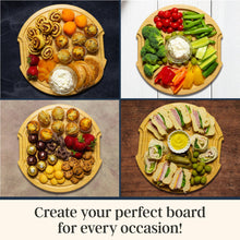 Load image into Gallery viewer, Flip, Serve &amp; Store® Round Charcuterie Board w/ Locking Lid
