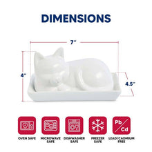Load image into Gallery viewer, Porcelain Cat Butter Dish with Lid