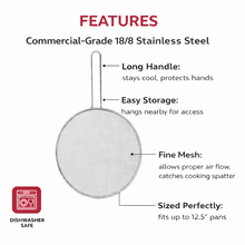 Load image into Gallery viewer, HIC Kitchen Stainless Steel Splatter Screen, 13in