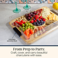 Load image into Gallery viewer, Flip, Serve &amp; Store® Charcuterie Board with Locking Lid