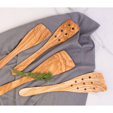 Load image into Gallery viewer, Italian Olive Wood Wide Spatula for Cooking, 12.5in
