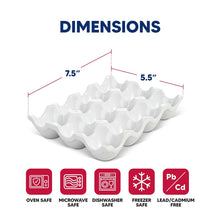 Load image into Gallery viewer, Porcelain Egg Crate – Holds 12 Eggs, Oven Safe