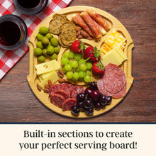 Load image into Gallery viewer, Flip, Serve &amp; Store® Round Charcuterie Board w/ Locking Lid