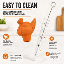 Load image into Gallery viewer, Turkey Roasting Baster with Cleaning Brush