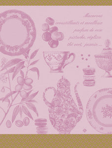 Le Jaquard Tea Towel Macarons Rose 24" x 31"
