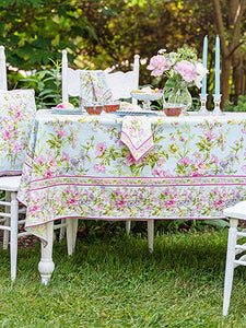 April Cornell Tablecloth Graceful Garden Aqua