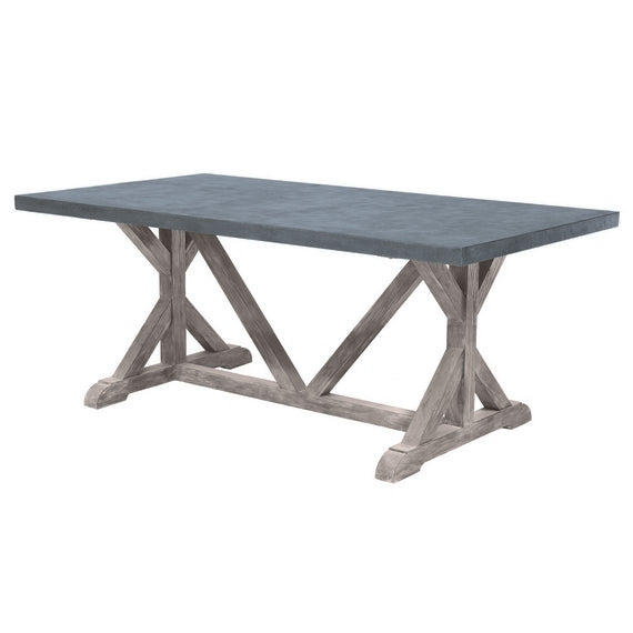 Provence 73" Dining Table w/Galvanized Steel Top - Thumbnail 2