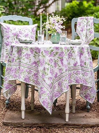 April Cornell Tablecloth Lilac, Ecru