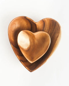 Acacia Creations Wooden Heart Bowl- 6 inch or 10 inch