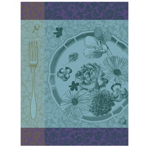 Le-Jacquard-Tea towel Fleurs à croquer Chlorophyll  24"x31"