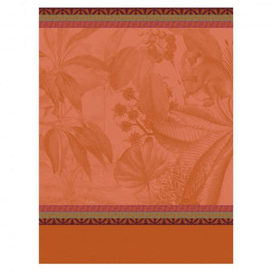 Le Jacquard Francais Tea Towel Voyage au Kerala -Hibiscus  -24"x31"